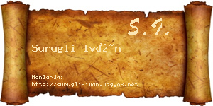 Surugli Iván névjegykártya